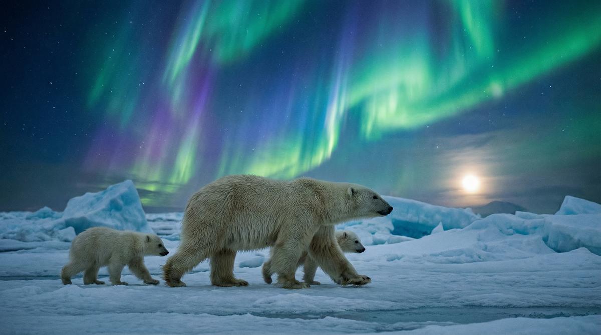 淫妻北极熊视频 - 极光下的母子视频